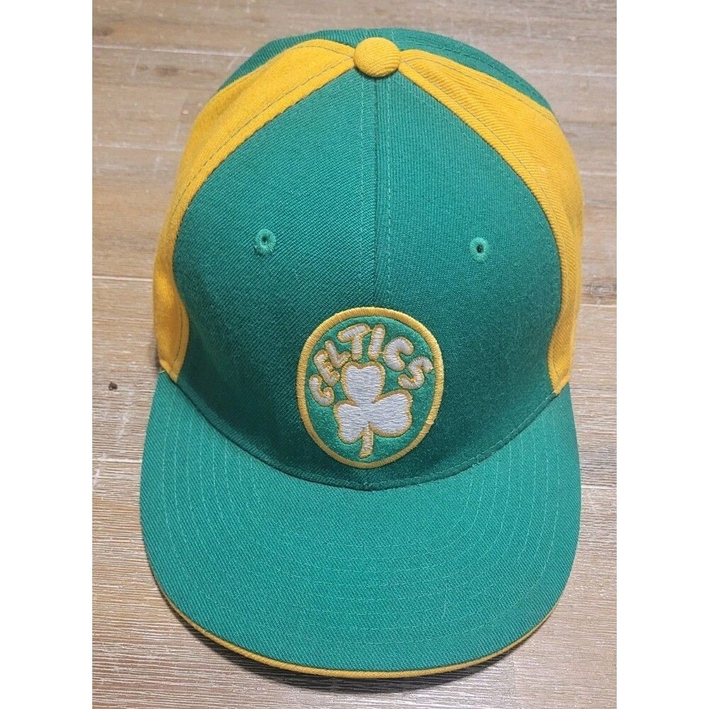 Vintage Boston Celtics Hat Hardwood Classics Reebok Fitted 7 3/4 Wool Blend Cap